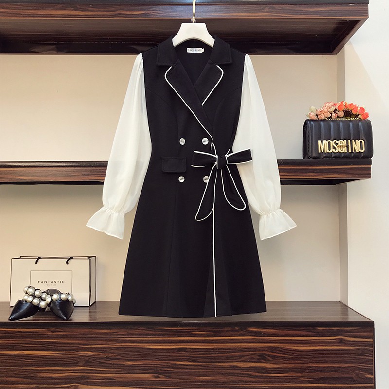 BIGSIZE nữ đầm kiểu cổ Vest bigsize  DABS015 Beostyle cho người béo mập 55-100kg - Mặc đi tiệc, công sở hoặc dạo phố | BigBuy360 - bigbuy360.vn