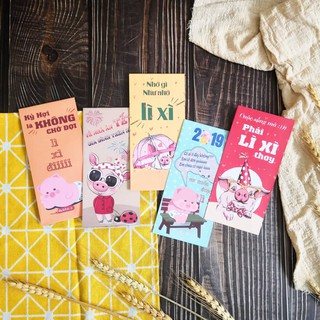 Bao lì xì tết 2019 kỷ hợi nhiều màu