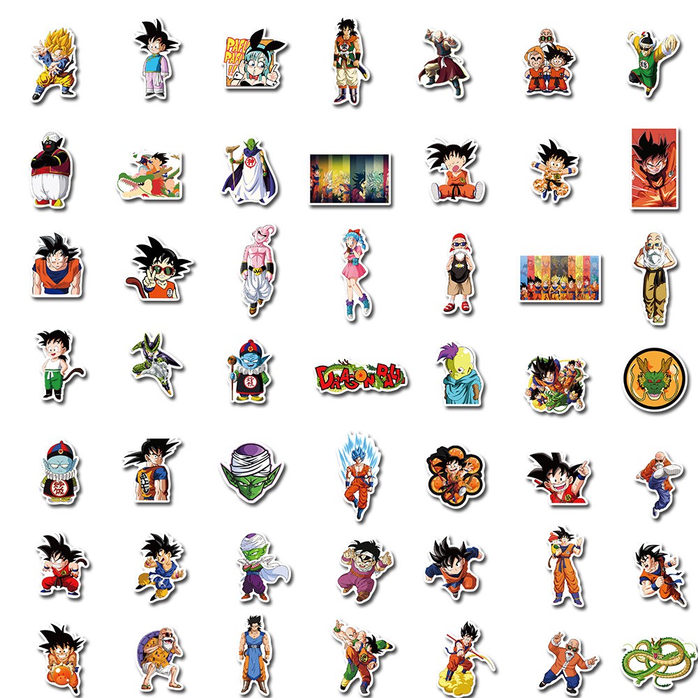 Combo 100 sticker Dragon Ball không thấm nước