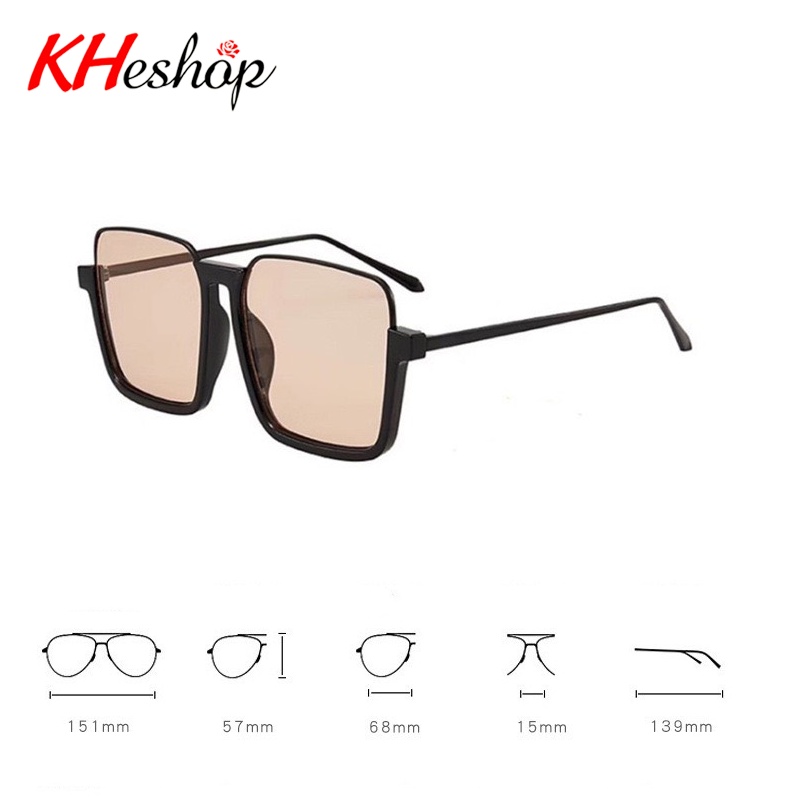 Kính râm Nam Nữ BẢN LỚN thời trang chống ánh sáng xanh, gọng mỏng phong cách Châu Âu Hoa Kì mã Y2088