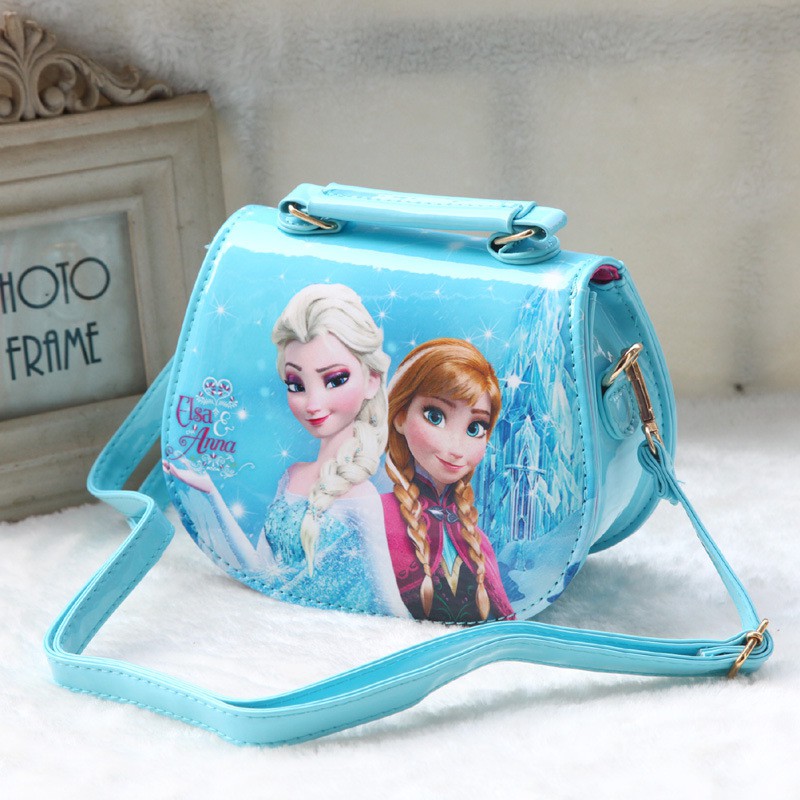 Túi xách công chúa Elsa dễ thương cho bé gái 3- 10 tuổi có dây đeo chéo
