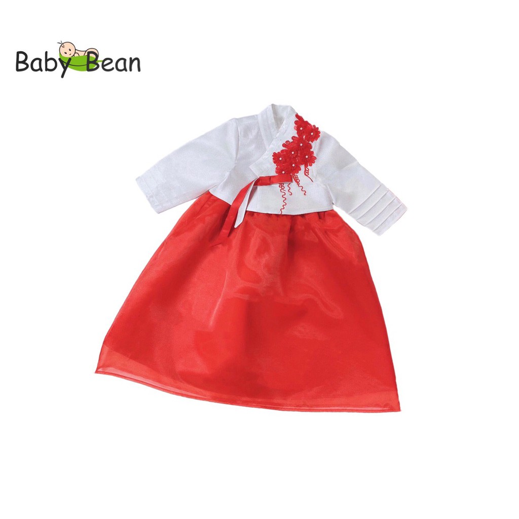 [MÃ THƯƠNG HIỆU UY TÍN Voucher giảm 10%] Đầm Handbok vải Tafta Thêu Hoa Phong Cách Hàn Quốc bé gái BabyBean