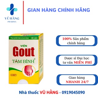 Viên gout tâm bình - hỗ trợ giảm đau, giảm sưng do gút, tăng đào thải acid uric