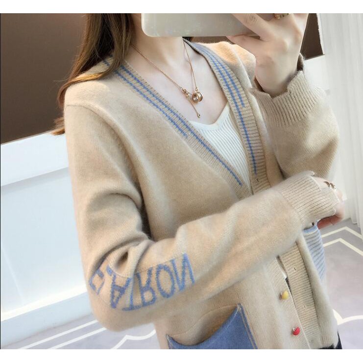 Áo Khoác Cardigan Dệt Kim Mỏng Cổ Chữ V Thời Trang Thu Đông Cho Nữ | BigBuy360 - bigbuy360.vn