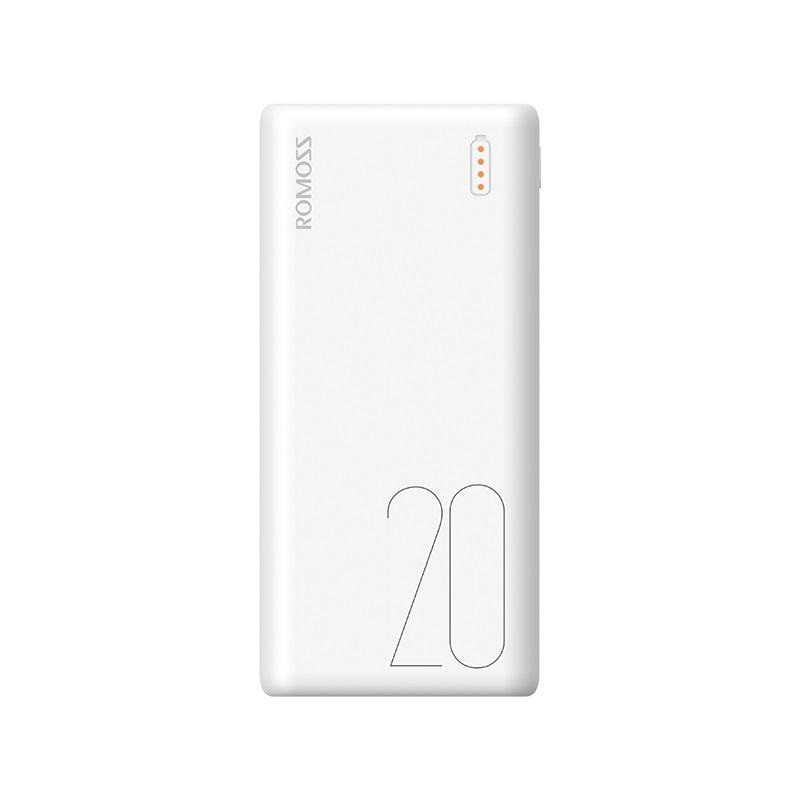 Pin sạc dự phòng Romoss Simple 20 20000mAh lõi Li-polymer 3 cổng Input / 2 cổng Output