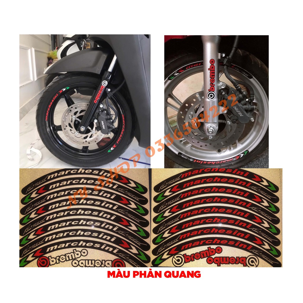 Tem dán vành (mâm) xe 3M phản quang cực chất.