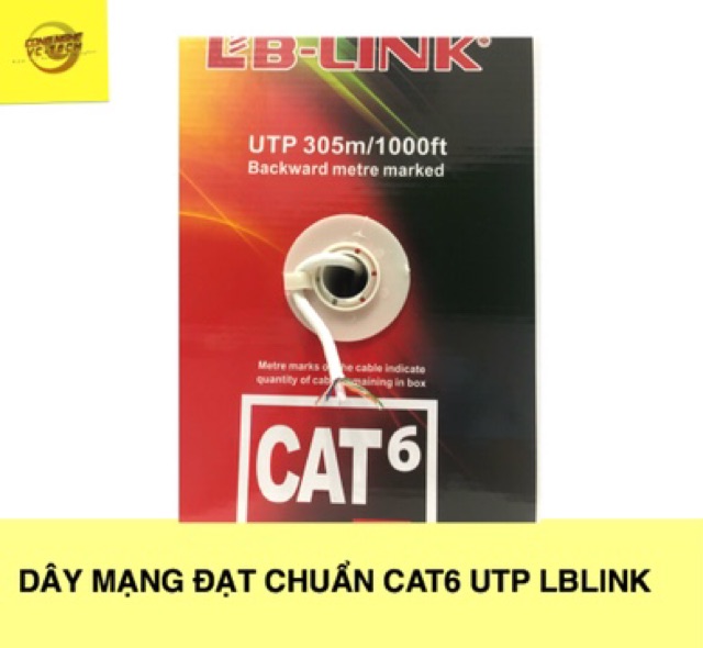 Cáp Mạng Lan CAT6 LBLINK UTP, Cuộn 305m chuẩn