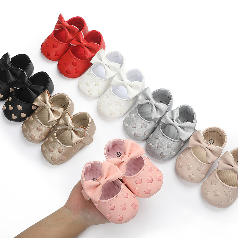 Giày Tập Đi Da Pu Chống Trượt Cho Bé Gái