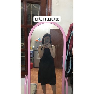 Váy 2 dây đen ullzang Hàn Quốc