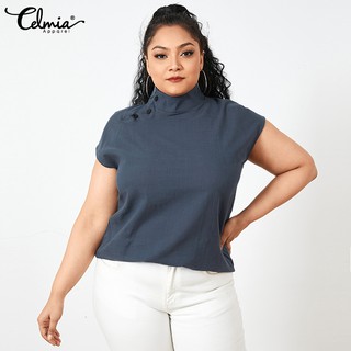 CELMIA Áo Thun Cho Nữ Tay Ngắn Dáng Rộng Thời Trang Quyến Rũ