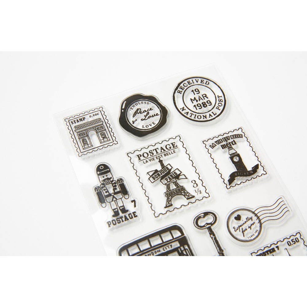 Tem Dán Sticker Stamp ARTBOX Hàn Quốc Hình Du Lịch Trang Trí Cho Sổ Tay