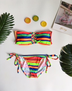 Bikini sọc 7 màu dễ thương