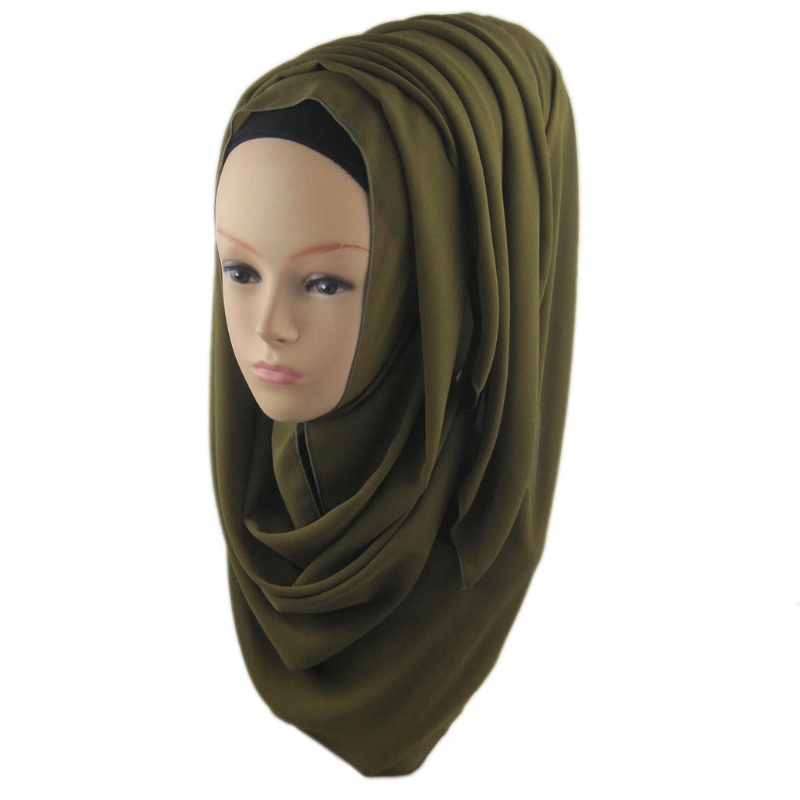 Khăn Voan Trùm Đầu Màu Trơn Phong Cách Hồi Giáo Cho Nữ