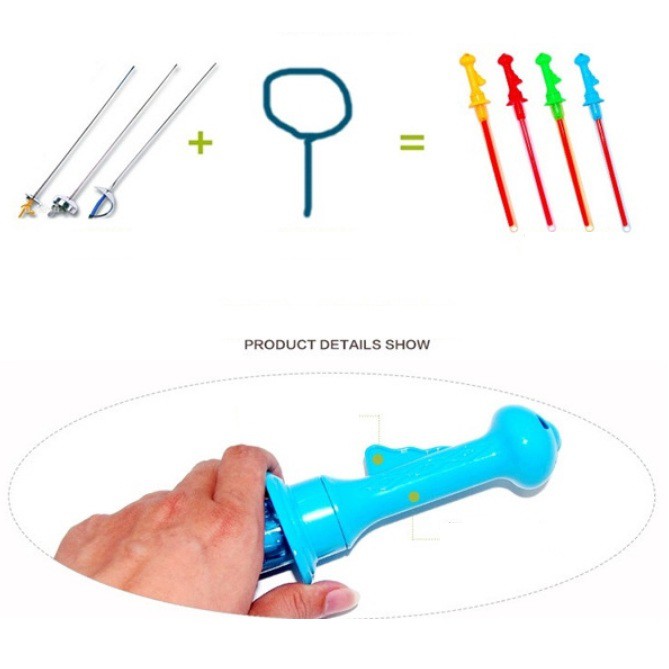 Ống thổi bong bóng xà phòng dài nhất 46cm - Đồ chơi gậy bong bóng thanh kiếm siêu to khổng lồ