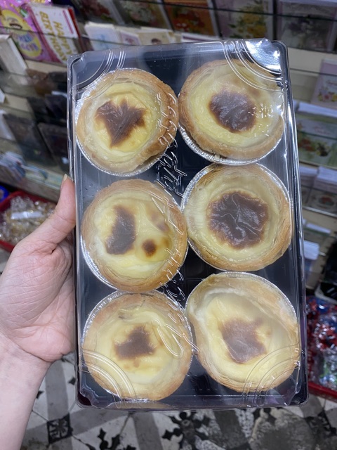 48 - 50 cái hộp nhựa đựng 6 cái bánh tart trứng hoặc tart hoa quả