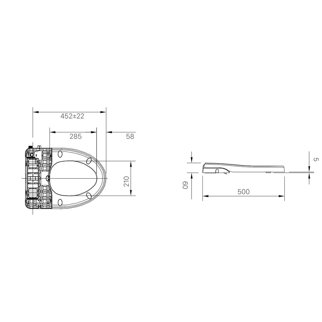 Nắp bồn cầu rửa cơ Inax CW-S15VN hàng Chính Hãng