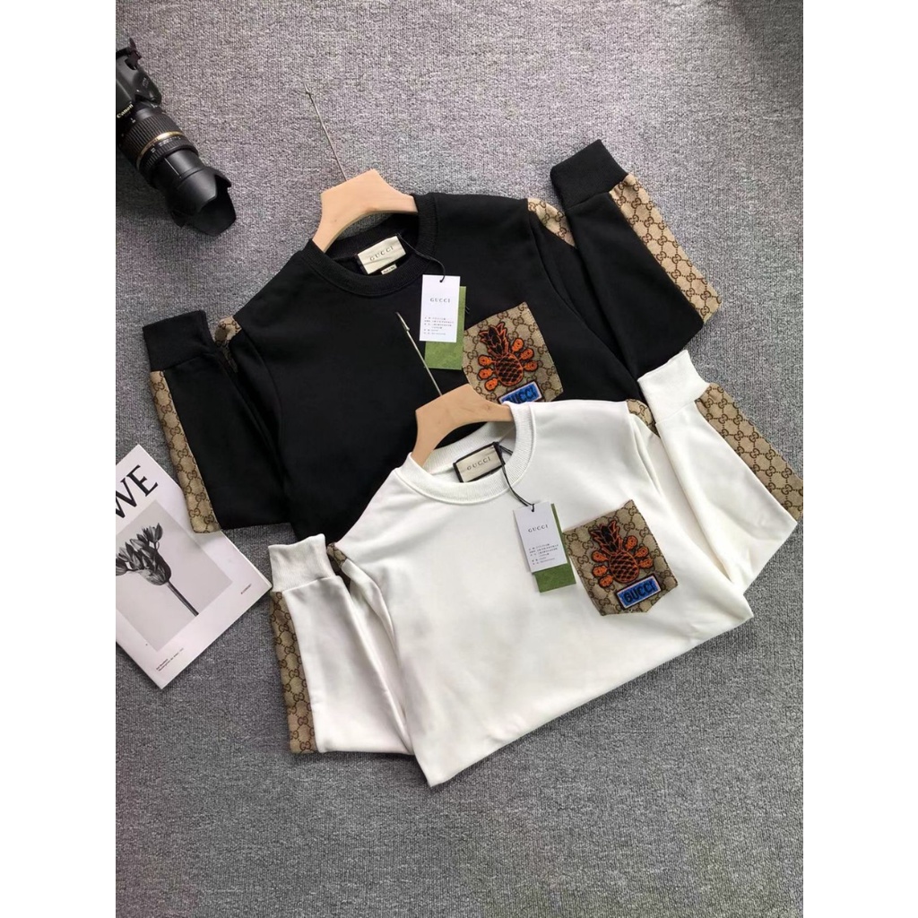Áo thun dài tay cổ tròn thời trang nữ cao cấp Gucci GC GG sành điệu, thanh lịch và cá tính