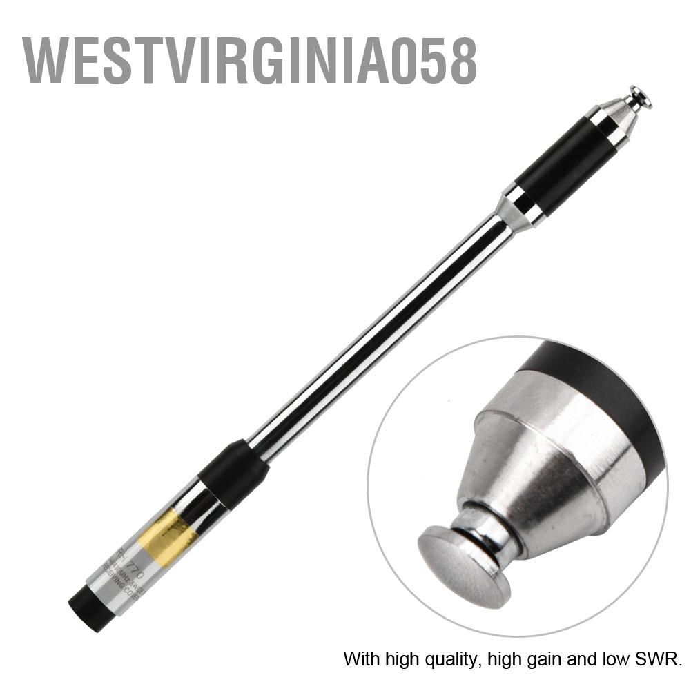 Westvirginia058 RH770 SMA-Male Băng tần kép 144 / 430MHz Ăng-ten bộ đàm cầm tay kính thiên văn