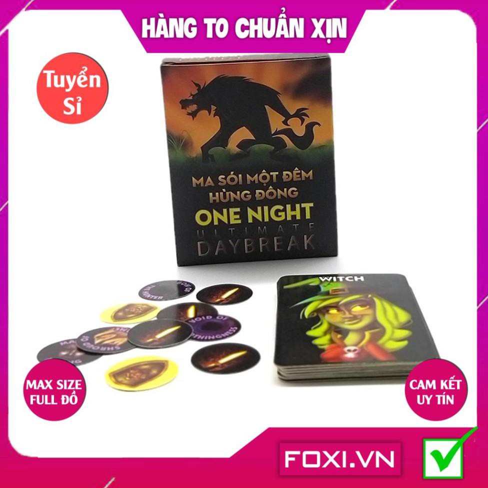 Combo Bài Ma Sói One Night+Day Break-Phiên bản Việt Hóa-Board Game Cao Cấp-Trò chơi trí tuệ