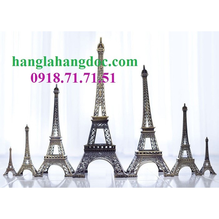 [XẢ HÀNG 01 TẶNG 01] Mô hình trang trí tháp Eiffel cao 32cm kim loại