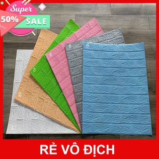 COMBO 10 TẤM XỐP DÁN TƯỜNG 3D GIẢ GẠCH DÀY 5MM CHỊU LỰC SIÊU DÍNH CHỐNG NƯỚC CHỐNG ẨM MỐC CHẤT LIỆU THÂN THIỆN VỚI MÔI T