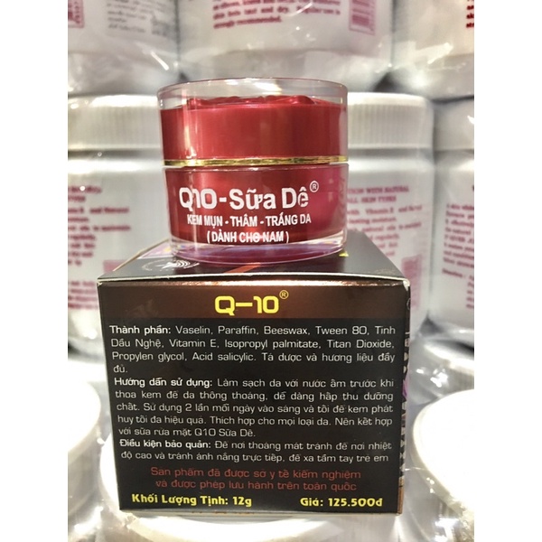 Kem Q10 ốc sên sữa dê mụn ,thâm ,trắng da hủ 12g