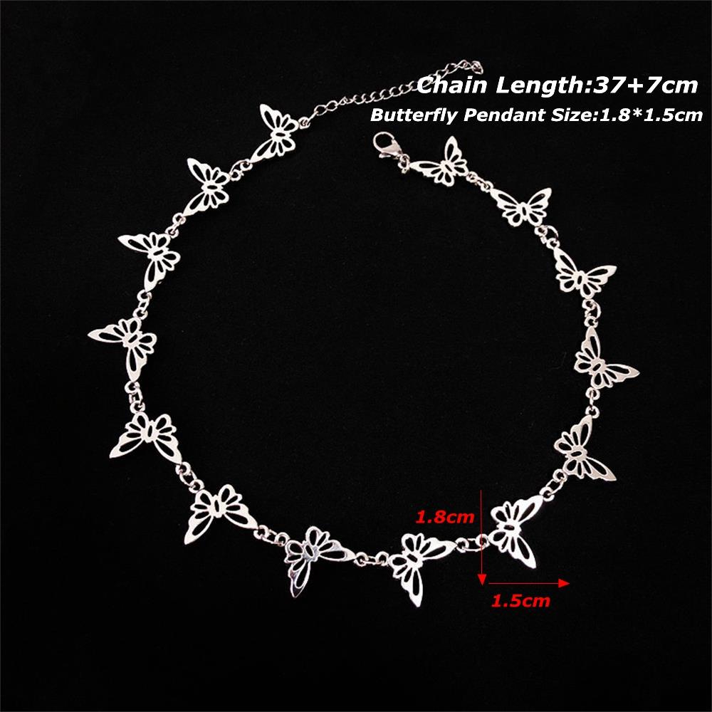Dây Chuyền Mặt Hình Trái Tim Rỗng Thời Trang|Vòng Cổ Choker Chất Liệu Thép Không Gỉ