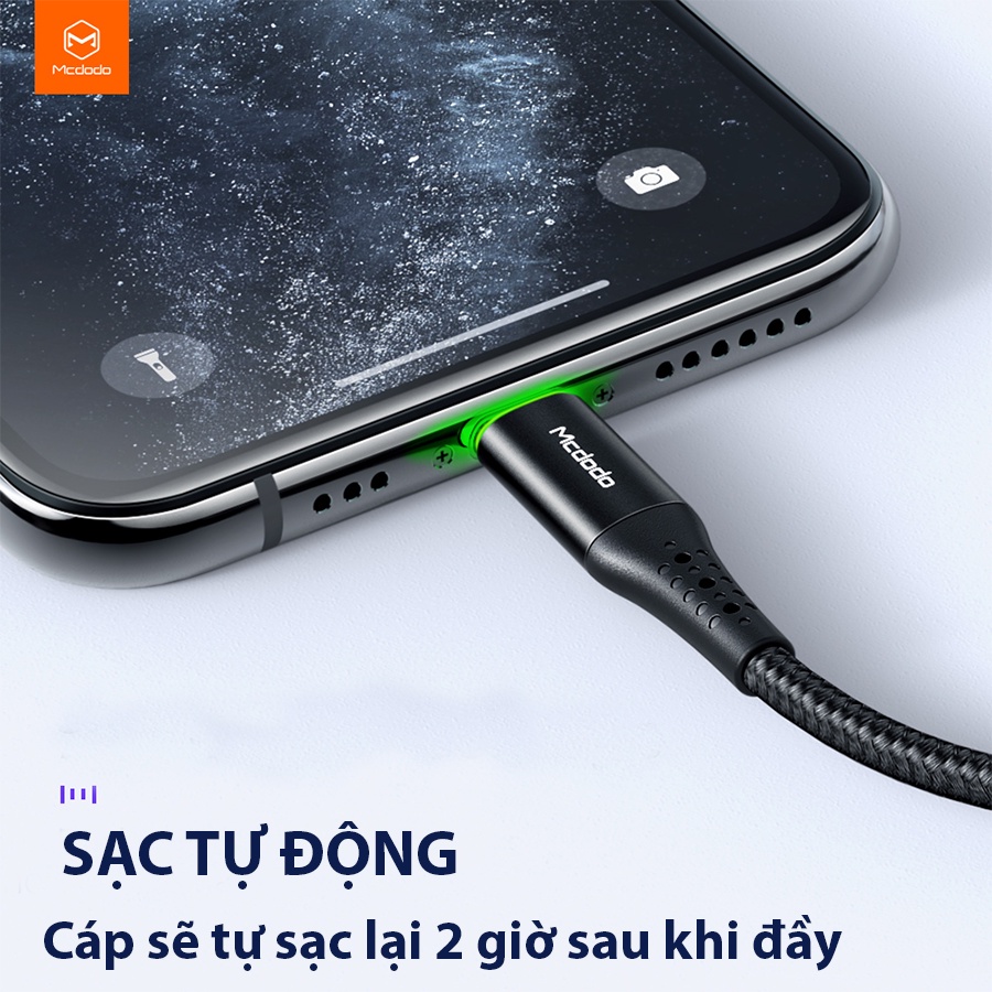 Cáp sạc nhanh tự ngắt thông minh cho Táo