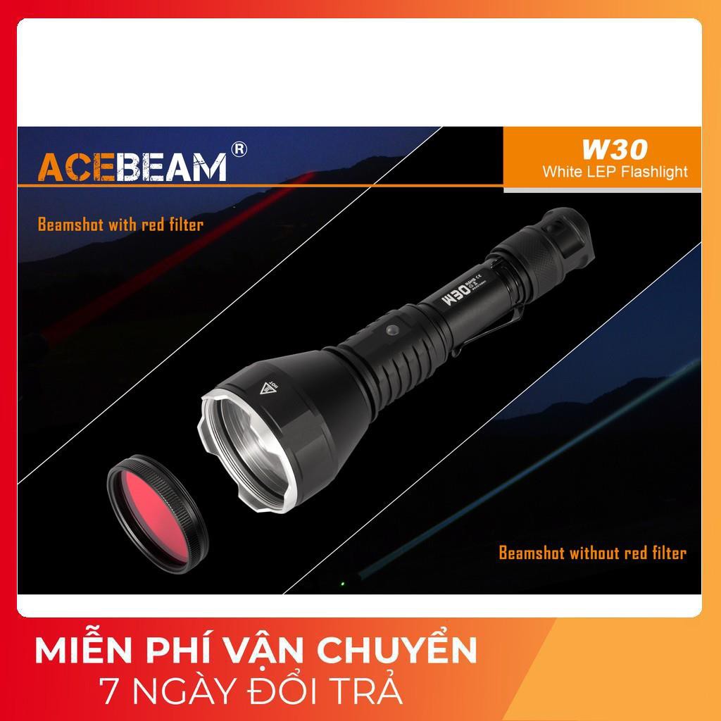 [CHIẾU SIÊU XA - FREESHIP]  Đèn pin và đèn sạc laser ACEBEAM W30 xa 2408m pin sạc 21700 5100 mAh