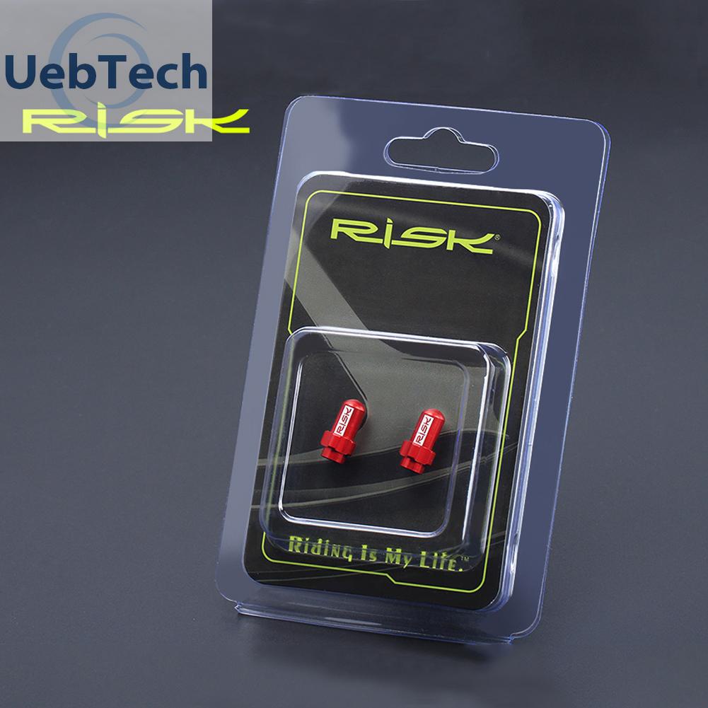 Uebtech 2pcs RISK MTB Road Bike Tire Valve Cap Bicycle Inner Tube Valve Dust Covers