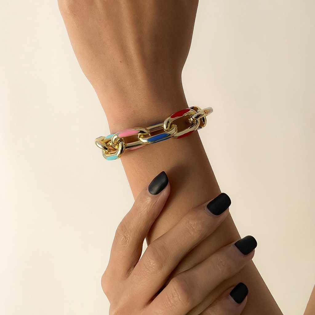 Vòng Tay Kim Loại Phong Cách Gothic Punk Cho Cặp Đôi