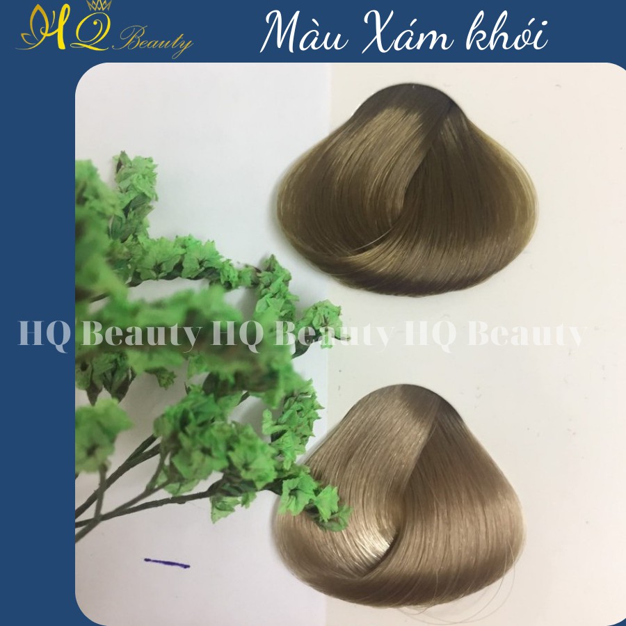 Combo Màu Xám khói + Oxy trợ nhuộm (Kem nhuộm tóc cao cấp)