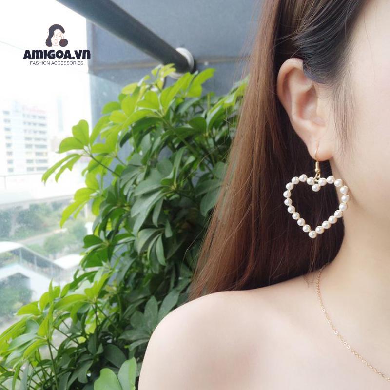Bông Tai Trái Tim Xinh Xắn Thời Trang Cho Nữ