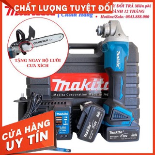 [CHÍNH HÃNG] Máy Mài Pin Makita 118V Tặng Lưỡi Cưa Xích Gắn Máy Mài ChainSaw - Máy Mài Góc, Máy Cắt Cầm Tay Chính hãng