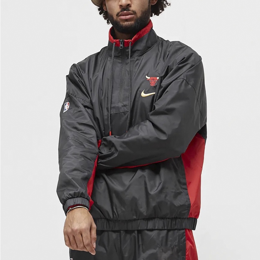 [ HÀNG CHÍNH HÃNG ] ÁO KHOÁC NIKE NBA PERFORMANCE CITY CHICAGO BULLS JACKET - BLACK / RED