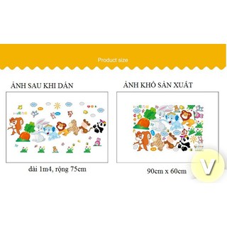 Decal dán tường Thú nhổ cà rốt số 3