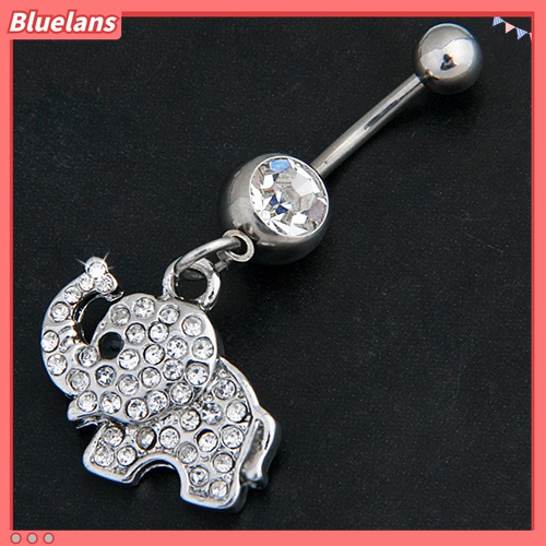 Khuyên rốn gắn phụ kiện hình voi đính đá cá tính cho nữ