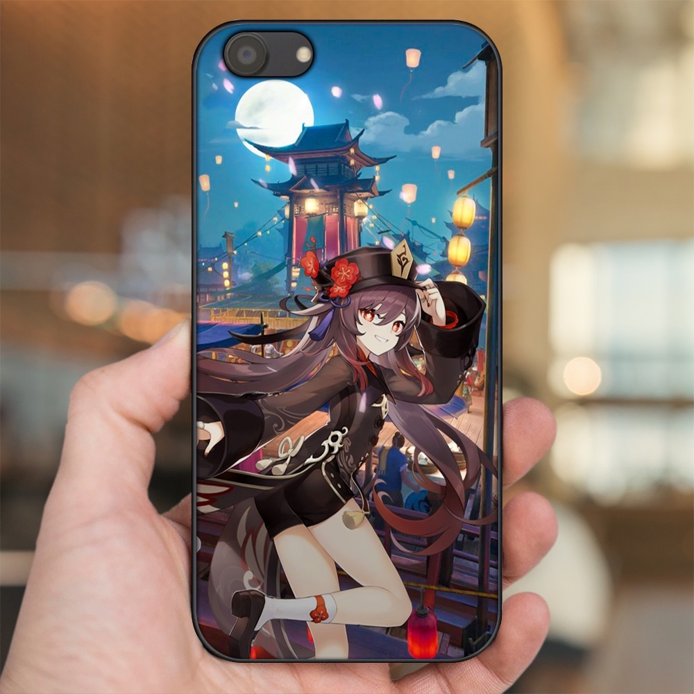Ốp lưng Oppo A83 viền đen in hình Hutao Genshin Impact