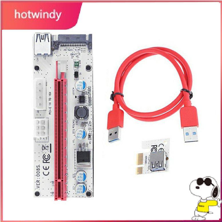 Dây cáp mở rộng thẻ đồ họa PCIE USB3.0 008s 60cm 1X sang 16X | BigBuy360 - bigbuy360.vn