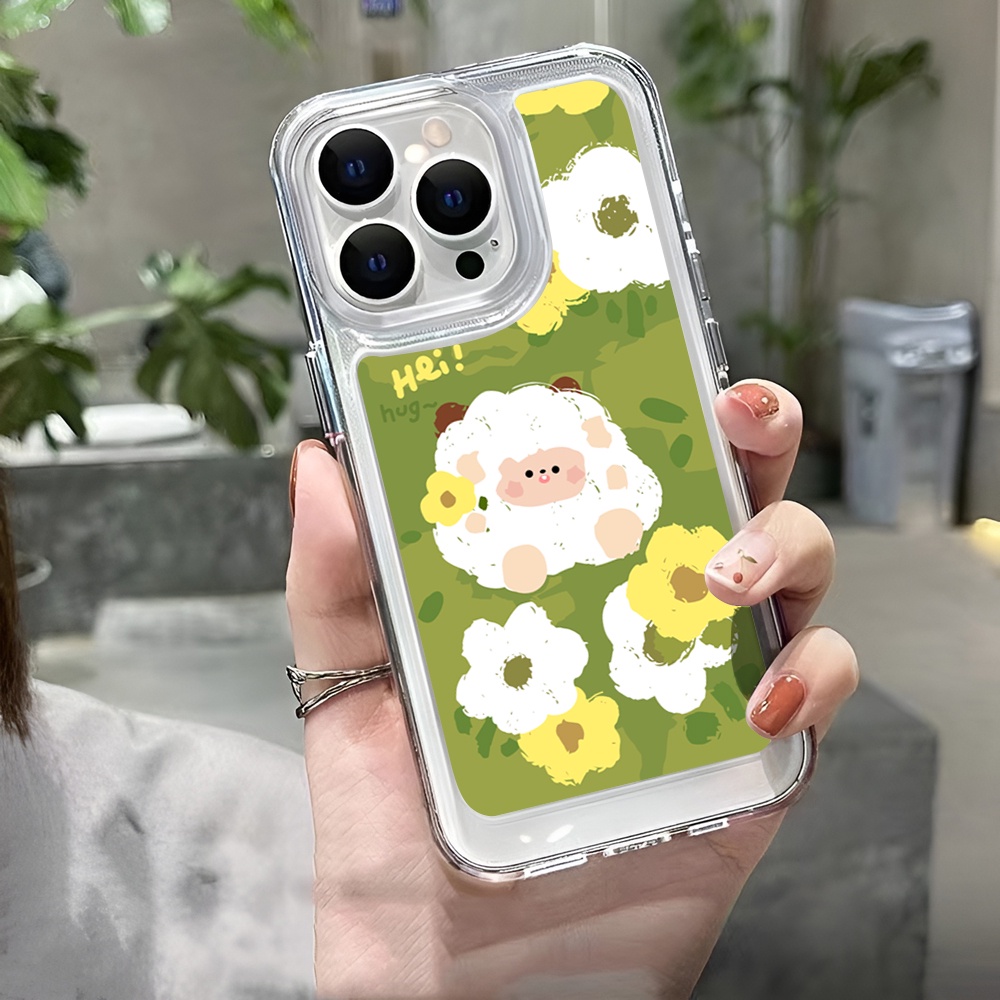 Ốp Điện Thoại Trong Suốt Hình Cừu Dễ Thương Cho iphone 14 Pro Max Plus 13 11 12 7Plus X XR XS Max 7 8 SE 2020