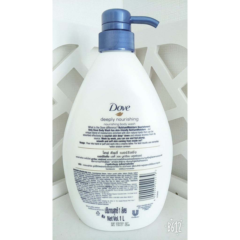 Sữa tắm DOVE deeply nourishing body wash dưỡng da mịn màng tươi mát thái lan 1 lit - MM Shop_hangnhapkhau