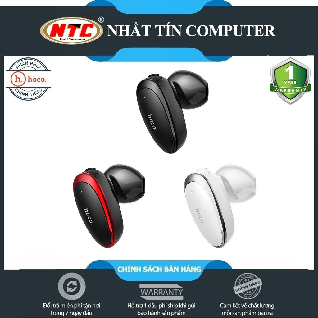 Tai nghe bluetooth mini Hoco E46 Voice BT V4.2 WT (tai phải) - Hàng chính hãng