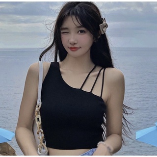 Áo Croptop phối 3 dây Vai hot Trend dành cho nữ