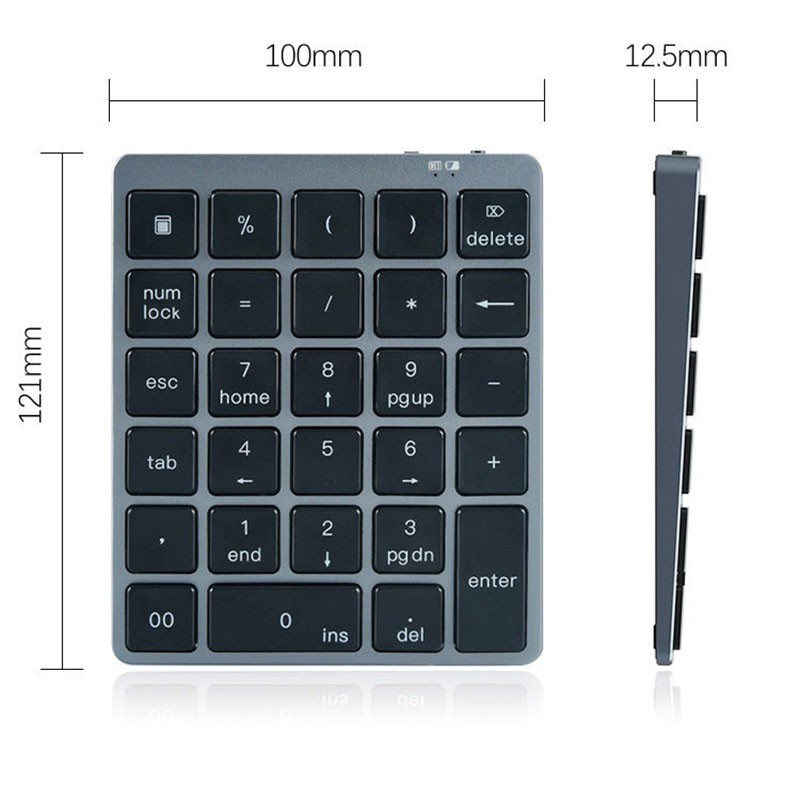 N970 Wireless Bluetooth Numeric Keypad with USB HUB Dual es MoreFunction Keys Mini Numpad for Accounting Tasks Sier