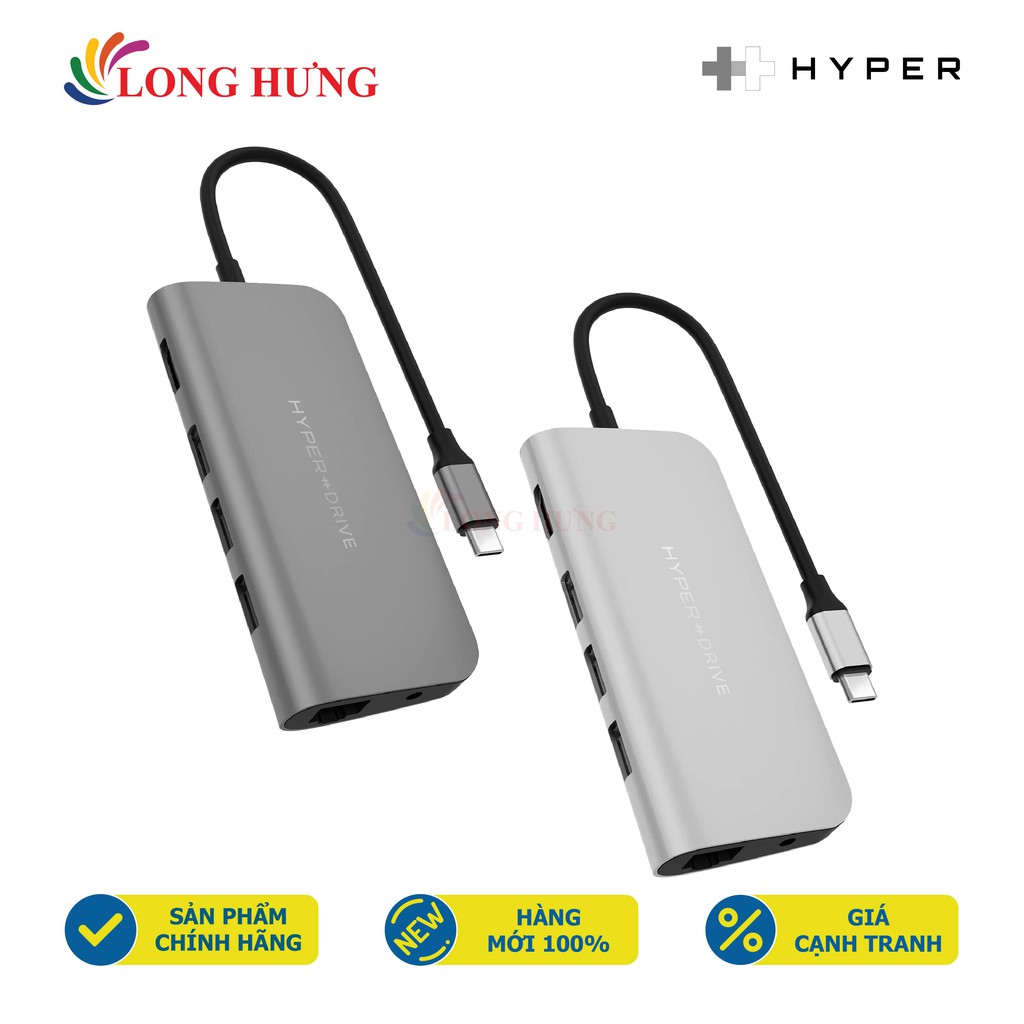 Cổng chuyển đổi HyperDrive 9-in-1 Power USB-C Hub HD30F - Hàng chính hãng