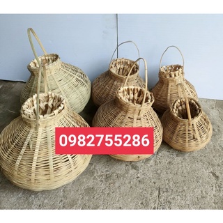 giỏ tre đựng tôm cá có quai [size đại]
