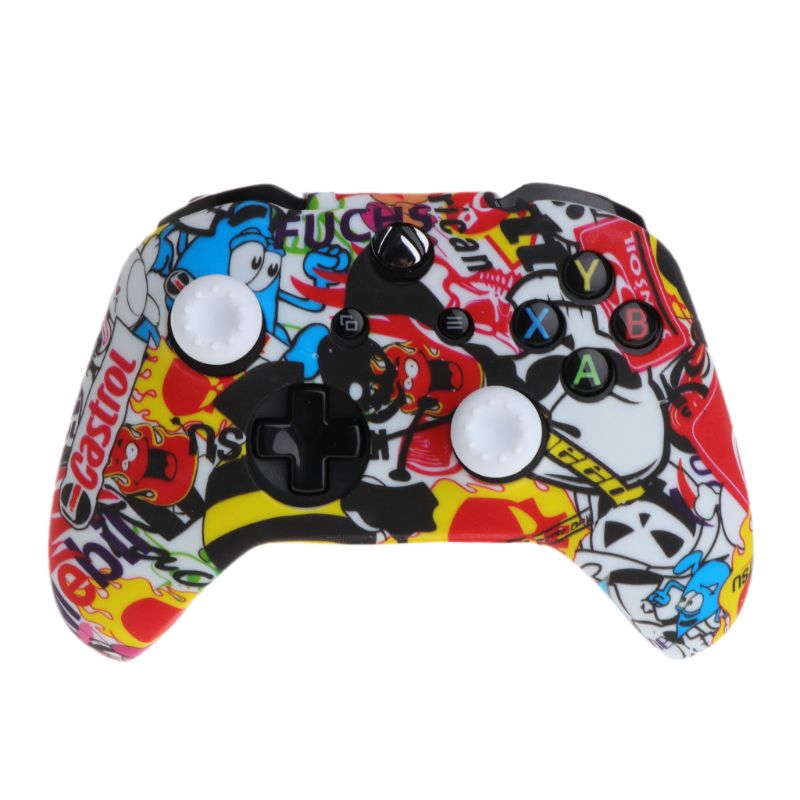 Vỏ Bọc Tay Cầm Chơi Game + 2 Nắp Đậy Bằng Silicone Cho Tay Cầm Chơi Game Xbox One X S