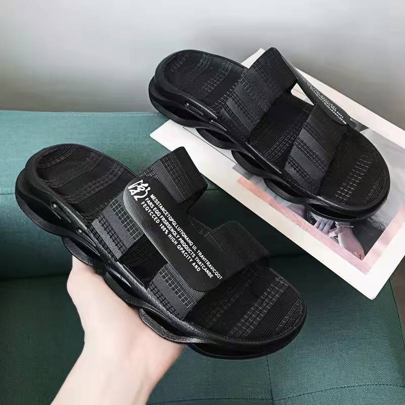 Dép đế cao bằng nhựa chống trượt đi mưa cho nam