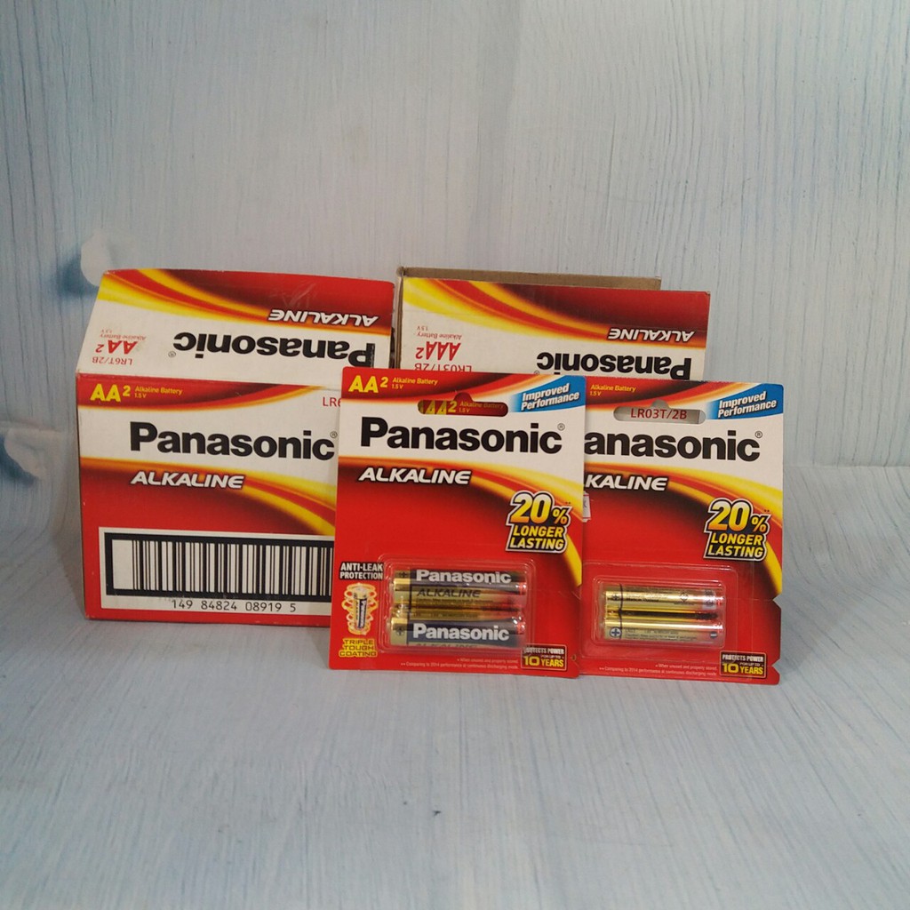 Vỉ 2 Pin Alkaline PANASONIC AA/AAA - Hàng Nhập Khẩu Chính Hãng