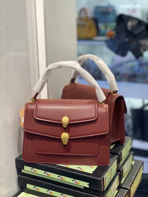 Túi xách BVL mắt đỏ da thật sz 22 fullbox